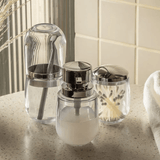 Porta Sabonete Liquido Belly Fresh Cromado e Transparente 290ml - Ela Decora