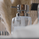 Porta Sabonete Liquido Belly Fresh Cromado e Transparente 290ml - Ela Decora