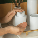 Porta Sabonete Liquido Bold Branco 300ml - Ela Decora