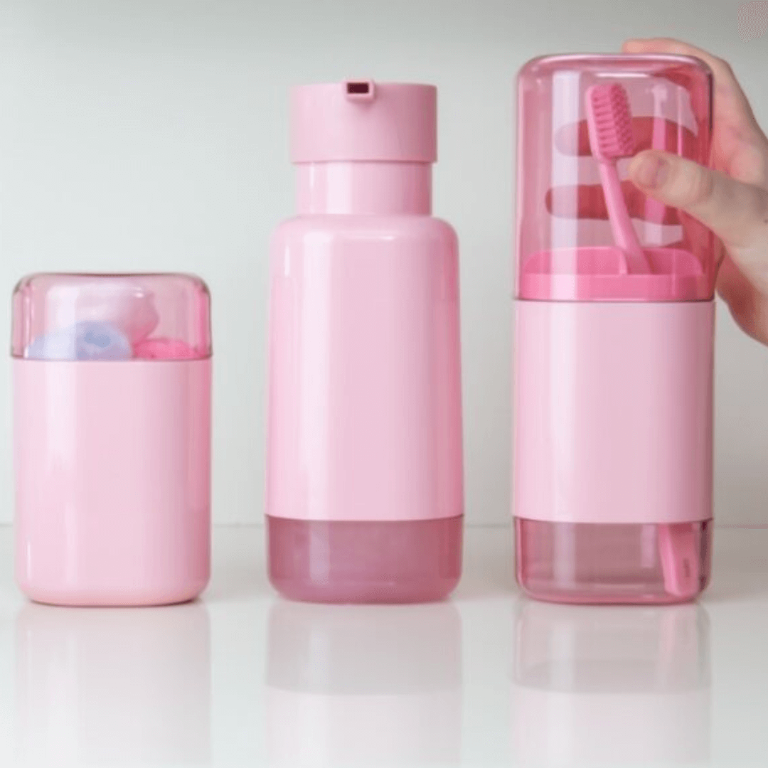 Porta Sabonete Liquido Dual Rosa Quartz 500ml - Ela Decora