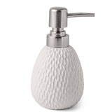 Porta Sabonete Liquido em Cimento Branco 15cm - Ela Decora