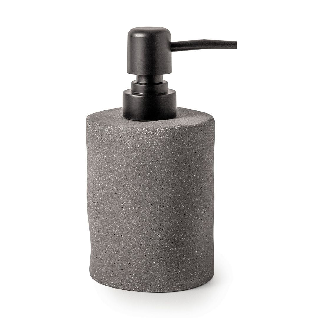 Porta Sabonete Líquido em Cimento Cinza 16cm - Ela Decora