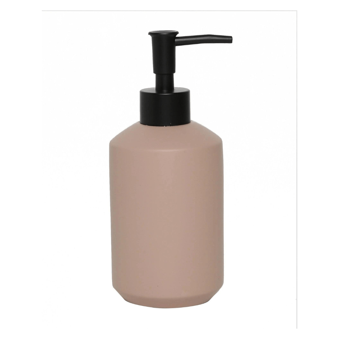 Porta Sabonete Liquido em Cimento Rosa 18cm - Ela Decora