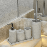 Porta Sabonete Liquido em Polirresina Branco 18,5cm - Ela Decora