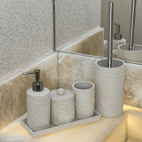 Porta Sabonete Liquido em Polirresina Branco 18,5cm - Ela Decora