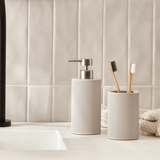 Porta Sabonete Liquido em Polirresina Canelado - Ela Decora