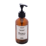 Porta Sabonete Liquido em Vidro Sodo - Calcico Ambar 250ml - Ela Decora