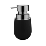Porta Sabonete Liquido New Belly Preto e Cromado - Ela Decora