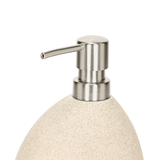 Porta Sabonete Liquido Oval em Polirresina Bege 31,5cm - Ela Decora