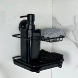 Porta Sabonete Liquido Splash Preto 290ml - Ela Decora