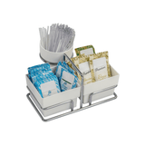 Porta Sachês Organizador Cantinho Do Café Branco e Cromado - Ela Decora