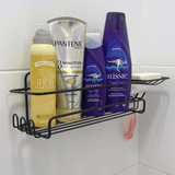 Porta Shampoo Com Saboneteira Dupla Face 3M Preto - Ela Decora