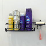 Porta Shampoo Com Saboneteira Dupla Face 3M Preto - Ela Decora