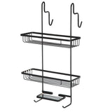 Porta Shampoo Duplo Para Box Preto Linha Black - Ela Decora