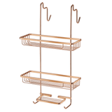 Porta Shampoo Duplo Para Box Rose Gold de Encaixar - Ela Decora