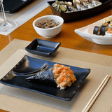 Porta Shoyu Molheira Retangular Nihon Preto 85ml - Ela Decora