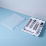 Porta Talheres e Utensílios Organizador de Gaveta em Polipropileno com Tampa Branco Logic - Ela Decora