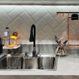 Porta Talheres Escorredor Redondo Rose Gold - Ela Decora