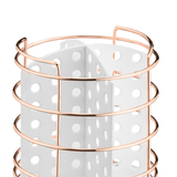 Porta Talheres Utensílios Branco e Rose Gold 15cm - Ela Decora