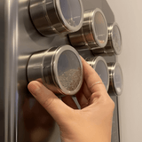 Porta Tempero com Tampa Imantado Cromado 6,5cm - Ela Decora