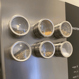 Porta Tempero com Tampa Imantado Cromado 6,5cm - Ela Decora