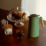 Porta Tempero de Vidro com Colher e Tampa de Bambu - Ela Decora