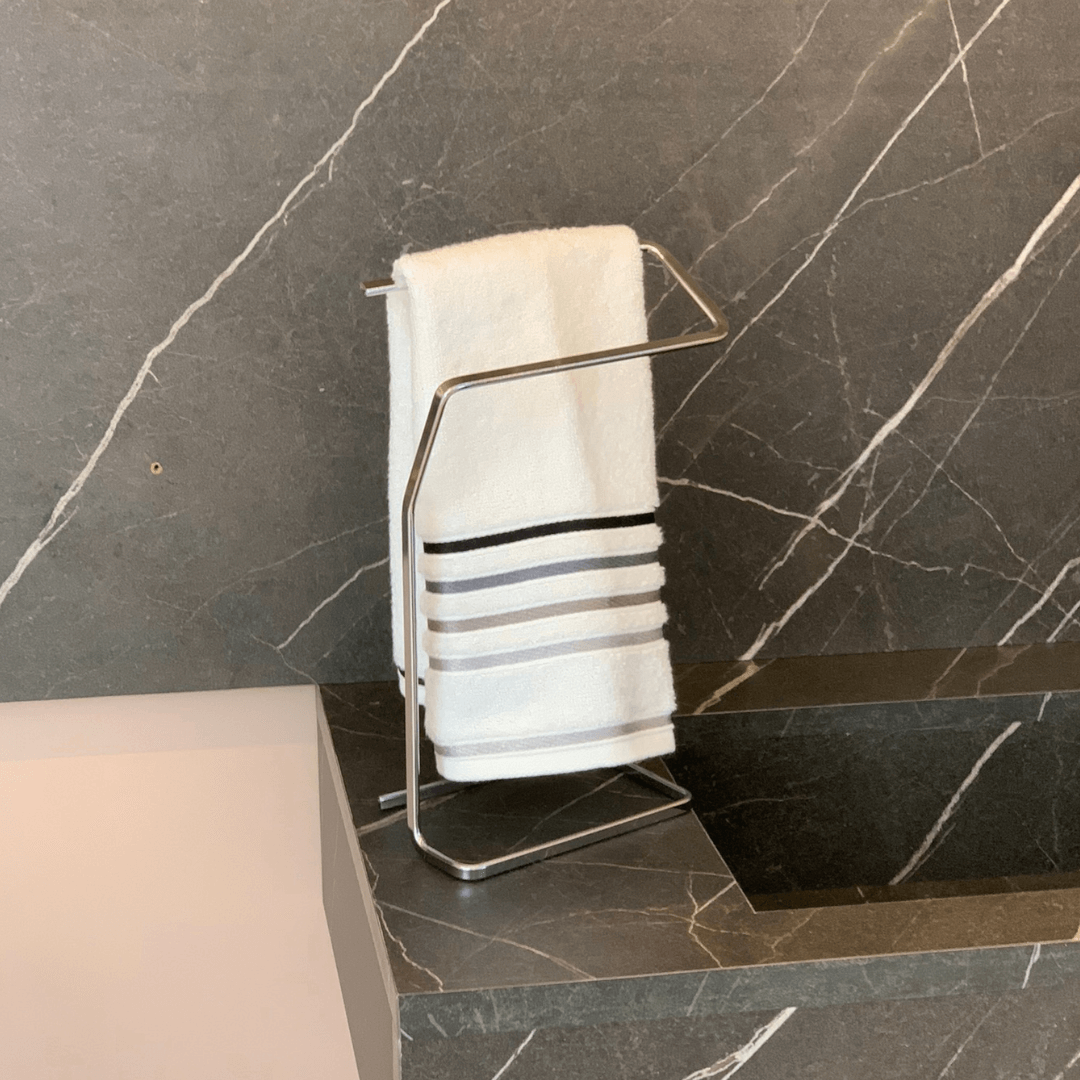 Porta Toalha Bancada Piatina Cromado - Ela Decora