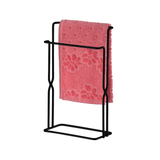 Porta Toalha de Bancada com Detalhe Lateral Preto Fosco - Ela Decora