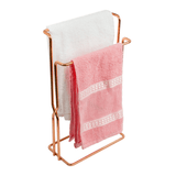 Porta Toalha de Bancada com Detalhe Lateral Rose Gold - Ela Decora