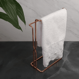 Porta Toalha de Bancada com Detalhe Lateral Rose Gold - Ela Decora