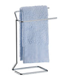 Porta Toalha de Bancada Duplo Aço Cromado - Ela Decora