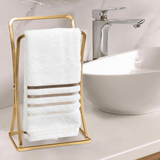 Porta Toalha de Rosto e Mãos de Bancada Dourado Fosco 31cm - Ela Decora