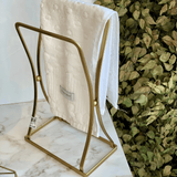 Porta Toalha de Rosto e Mãos de Bancada Dourado Fosco 31cm - Ela Decora