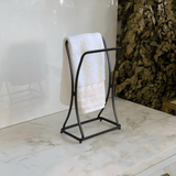 Porta Toalha Lavabo Black Aço Preto - Ela Decora