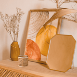 Porta Vela de Vidro com FIbra Natural 10cm - Ela Decora