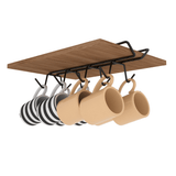 Porta Xícaras Suspenso Organizador de Armário Preto - Ela Decora