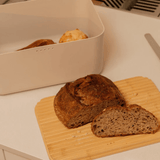 Porta Pão Lume Bege com Tampa de Bambu 9,5L