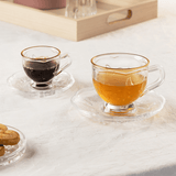 xicara grande para chá e cappuccino e xicara pequena para café