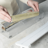 Organizador e Cortador de Rolos Duplo Clear Branco