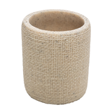 Porta Escova em Poliresina Linen Bege 9cm