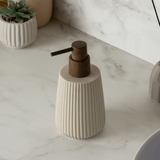 Porta Sabonete Líquido Striato Bege 245ml