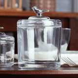 Pote com Tampa Bird Cristal 8,5cm - Ela Decora