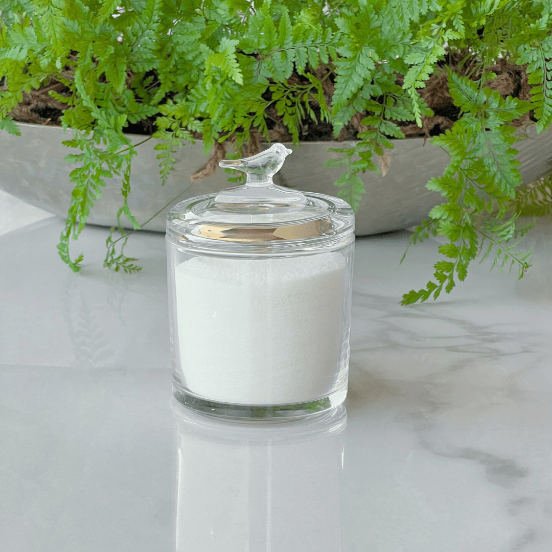 Pote com Tampa Bird Cristal 8,5cm - Ela Decora