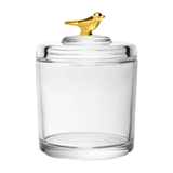 Pote com Tampa de Cristal Ecológico Golden Bird 14,5cm - Ela Decora