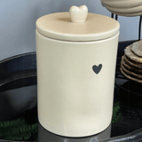 Pote Decorativo de Cerâmica Heart Coração Branco 15cm - Ela Decora