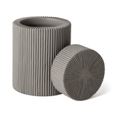 Pote Decorativo em Cimento Cinza 11,5cm - Ela Decora