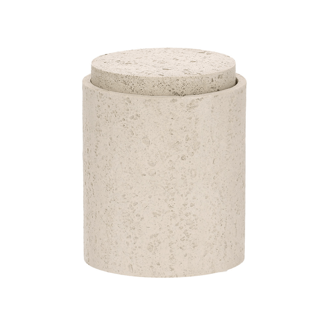 Pote Decorativo em Polirresina Cinza 10,5cm - Ela Decora
