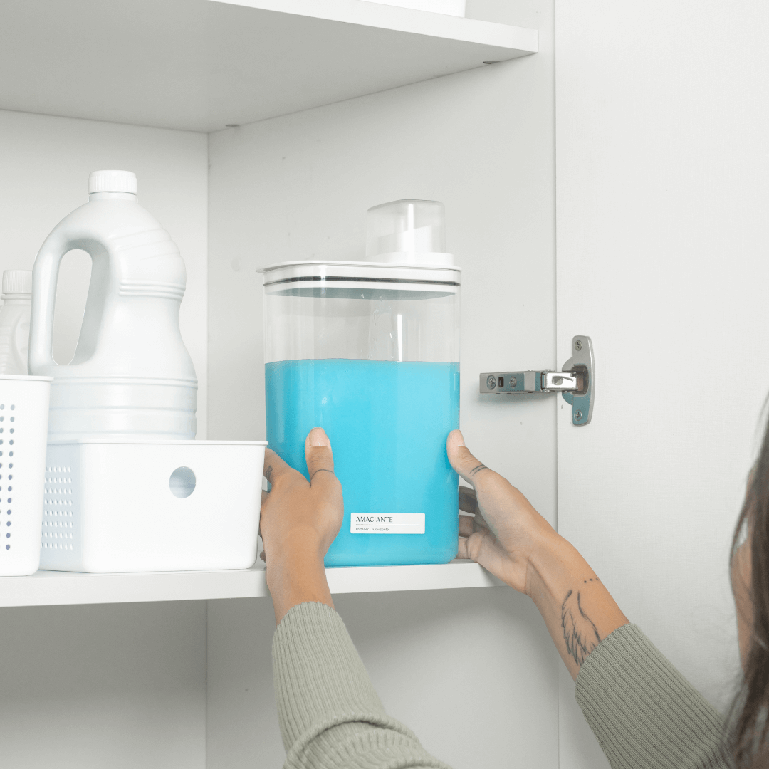 Pote Hermético Dispenser Flow Branco 2,3 Litros - Ela Decora