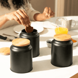 Pote Hermético para Açucar Sense Preto 1,5 Litros - Ela Decora