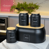 Pote Hermético para Café Sense Preto 1,1 Litros - Ela Decora